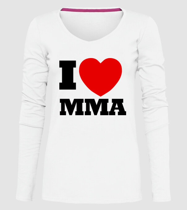 MMA LOVE model alb pe tricou