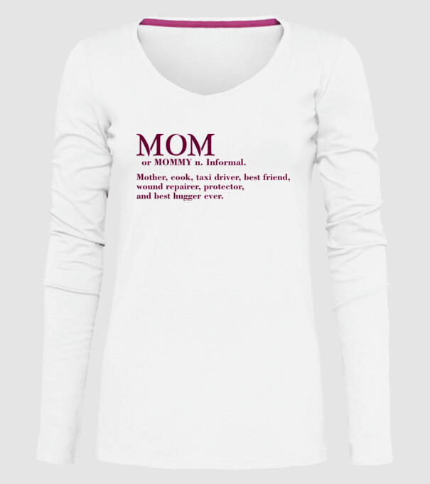 Mom definition model alb pe tricou