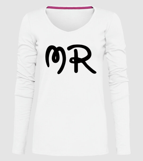 Mr model alb pe tricou