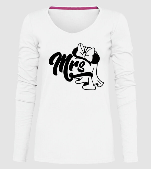 Mrs Mouse model alb pe tricou