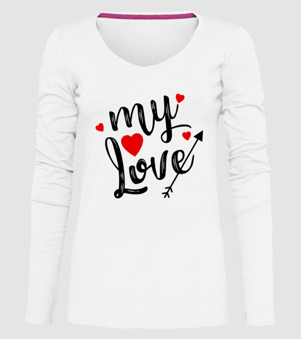 My love model alb pe tricou