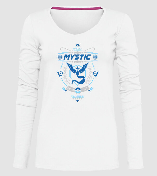 Mystic team model alb pe tricou