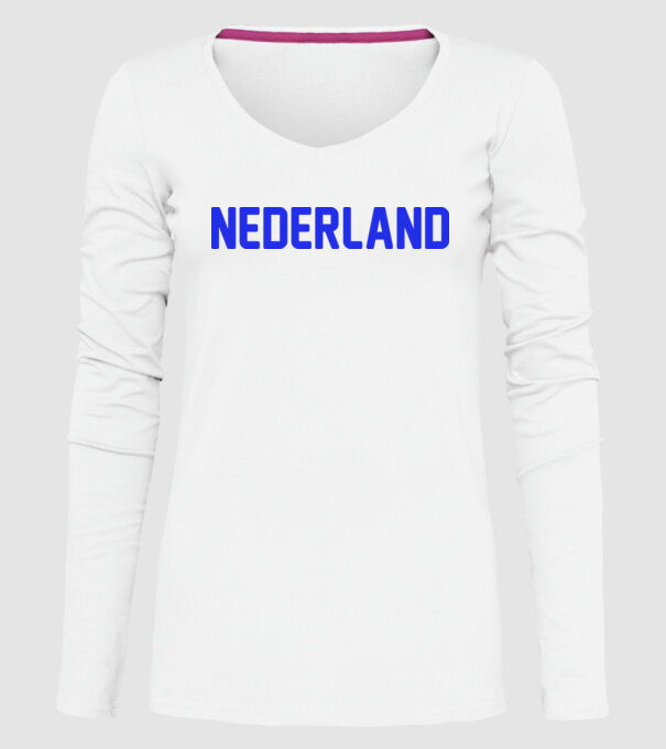 Nederland model alb pe tricou