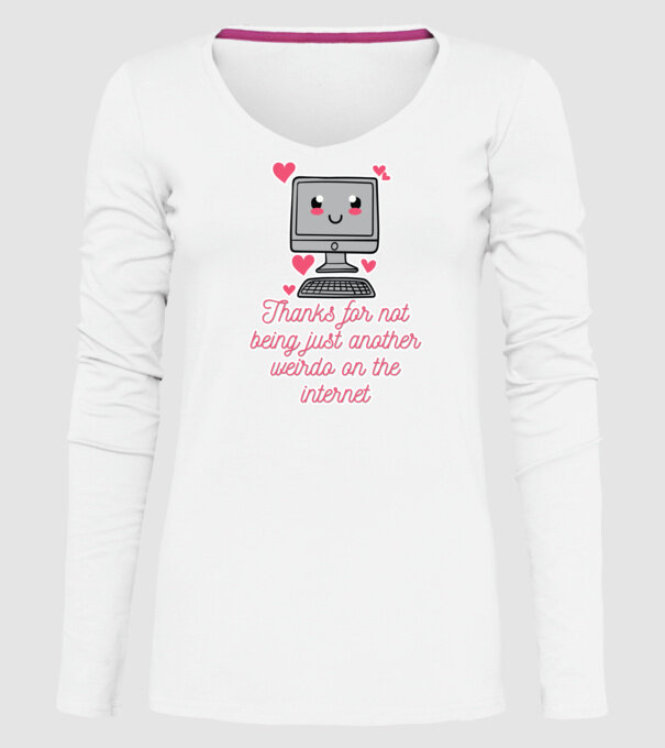 Not another weirdo model alb pe tricou