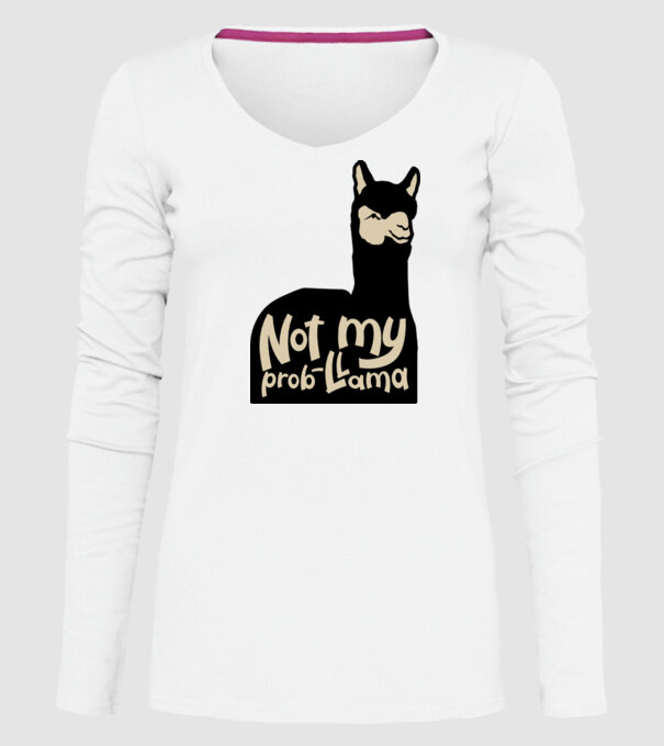Not my problama model alb pe tricou