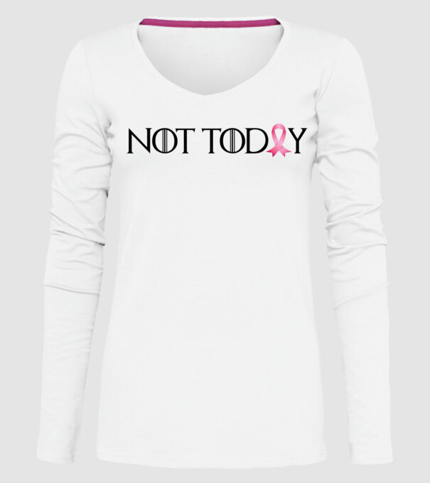 Not today model alb pe tricou