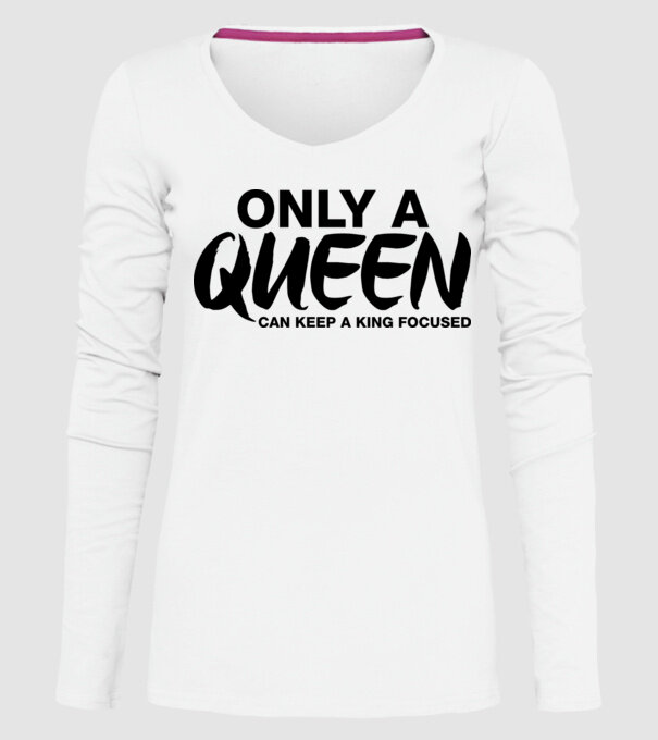 Only a Queen model alb pe tricou