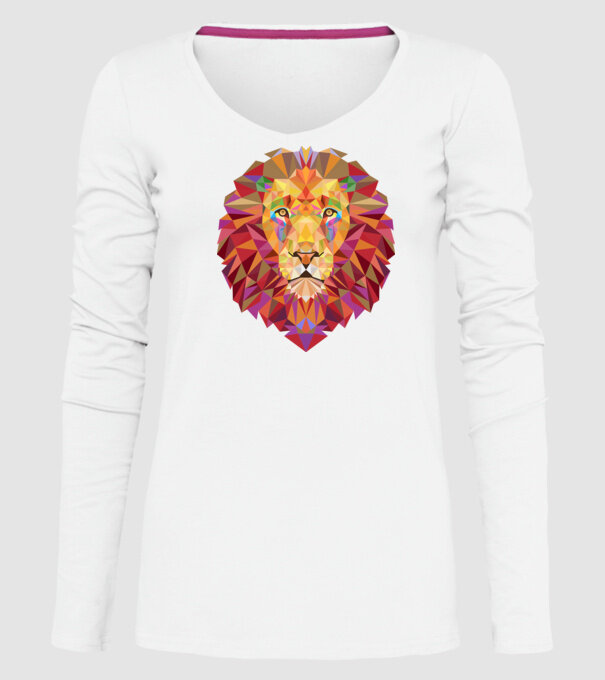 Leu design model alb pe tricou