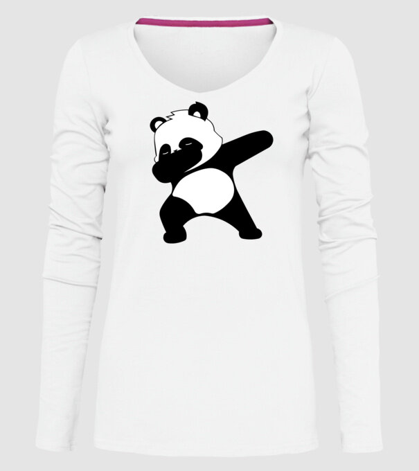 Panda DAB model alb pe tricou