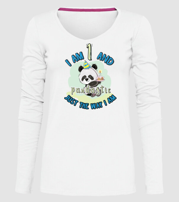 PANDASTIC 1 model alb pe tricou