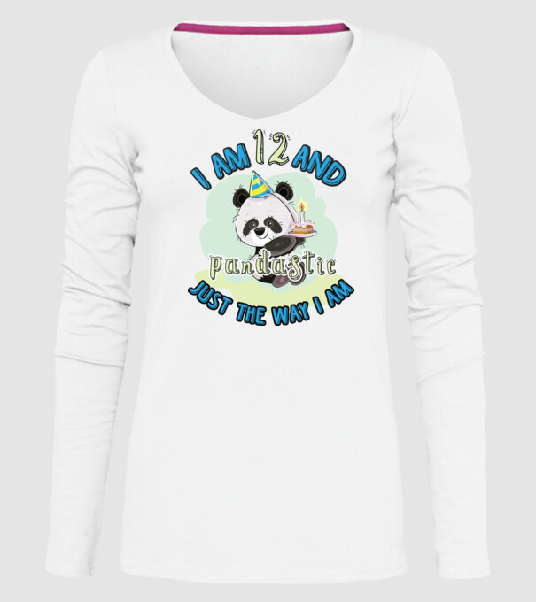 PANDASTIC 12 model alb pe tricou