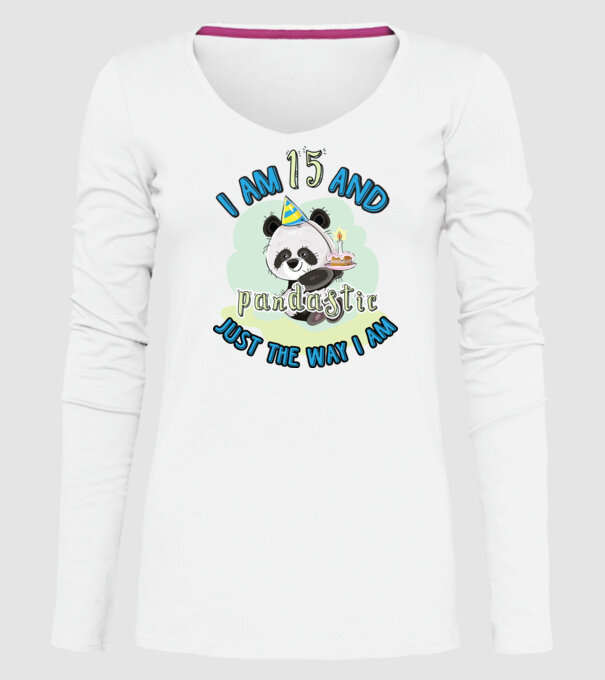 PANDASTIC 15 model alb pe tricou