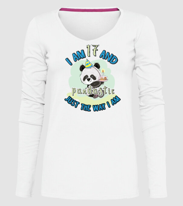 PANDASTIC 17 model alb pe tricou