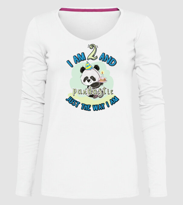 PANDASTIC 2 model alb pe tricou
