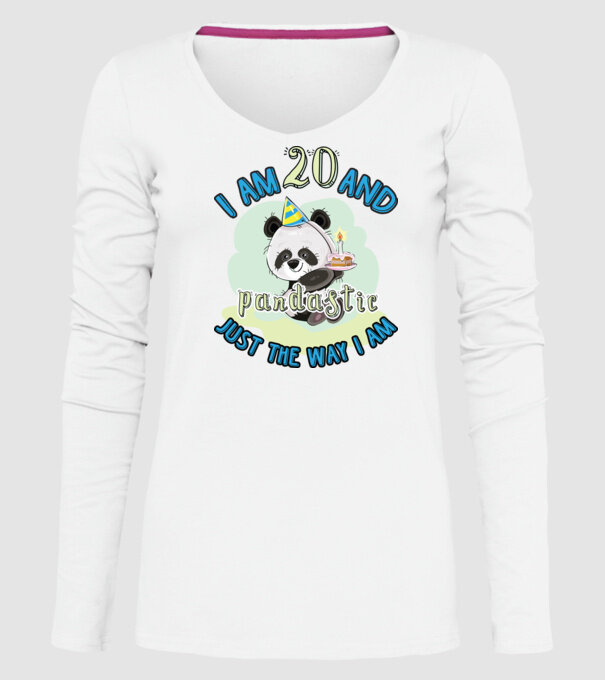 PANDASTIC 20 model alb pe tricou