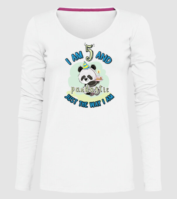 PANDASTIC 5 model alb pe tricou