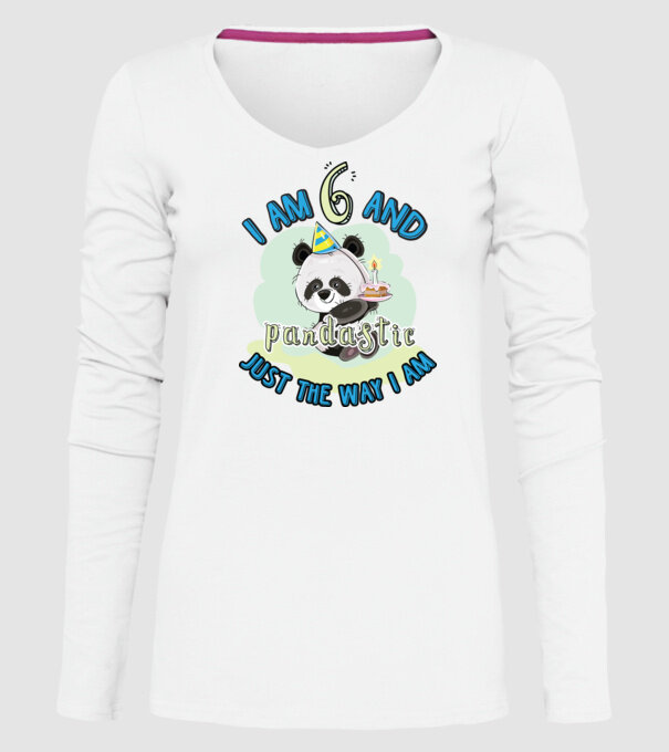 PANDASTIC 6 model alb pe tricou