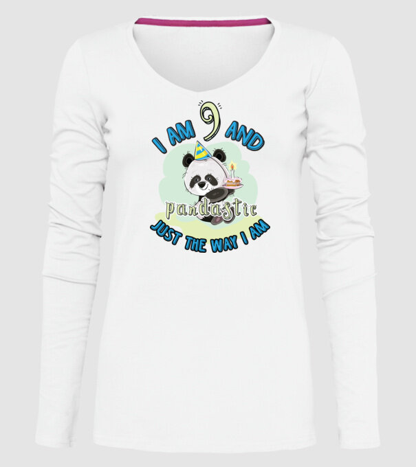 PANDASTIC 9 model alb pe tricou