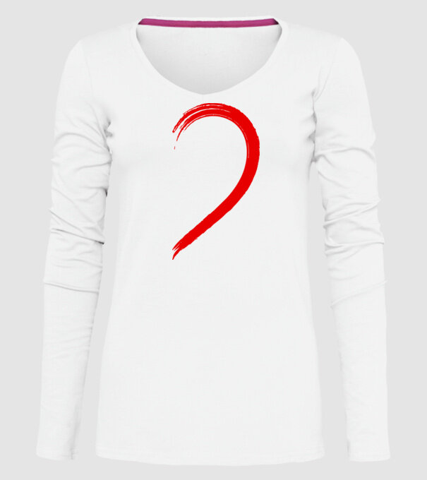 Inimă pereche stânga model alb pe tricou