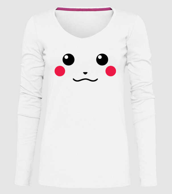 Pikachu model alb pe tricou