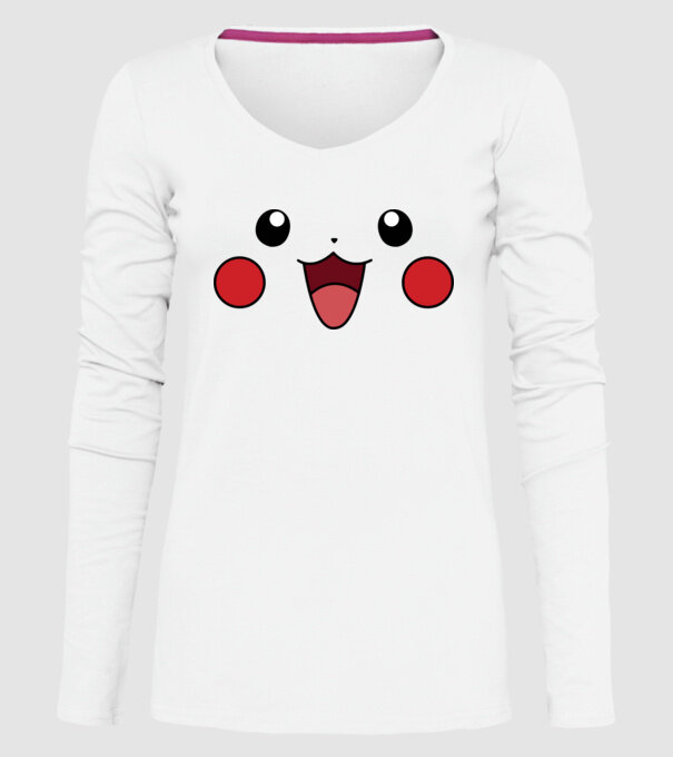Pikachu model alb pe tricou
