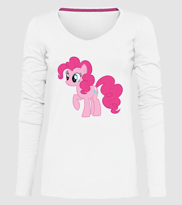 Pinkie Pie model alb pe tricou