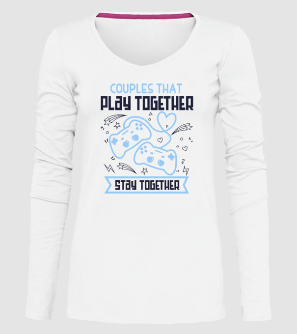 Play together model alb pe tricou
