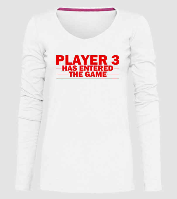 Player 3 entered the game model alb pe tricou