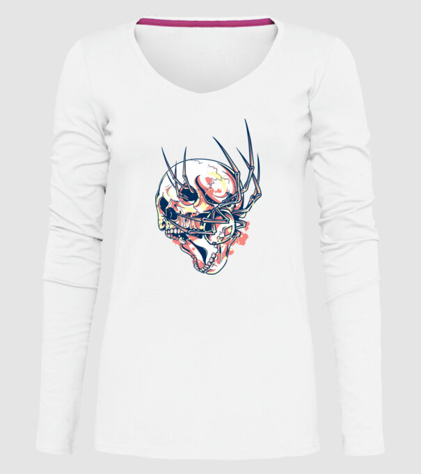 Păianjen model alb pe tricou