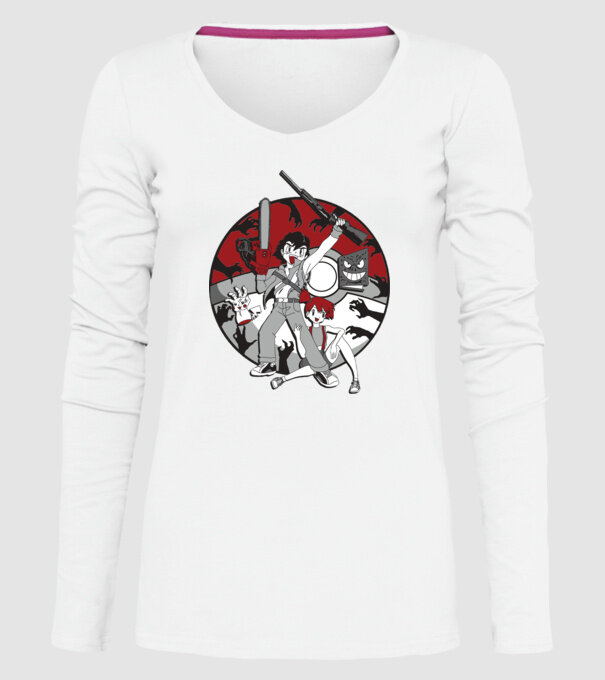 pokemon survive maki model alb pe tricou