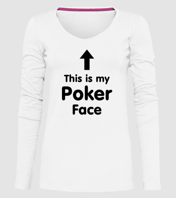 Poker Face 2 model alb pe tricou