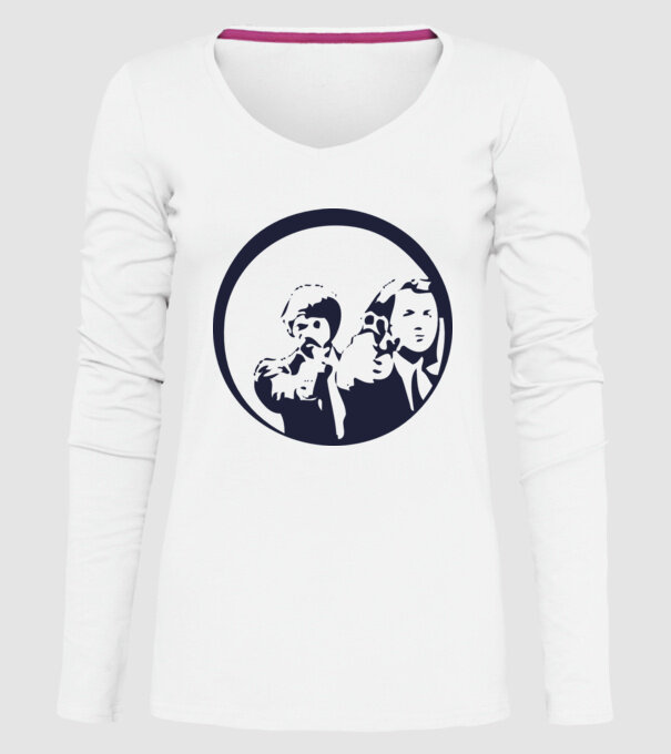 Pulp Fiction model alb pe tricou