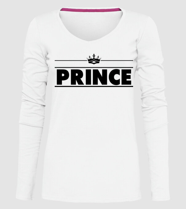 Prince model alb pe tricou
