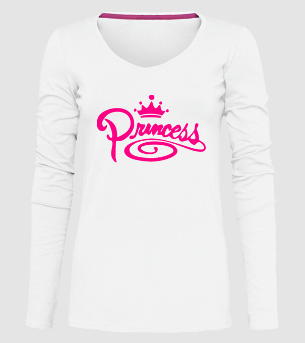 Princess model alb pe tricou
