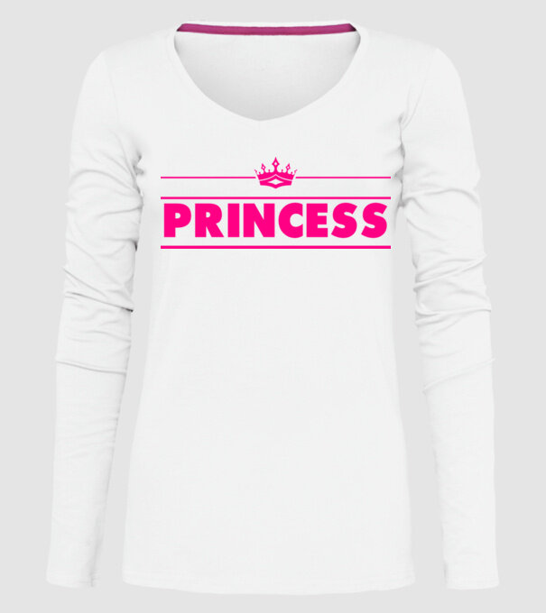 Princess model alb pe tricou