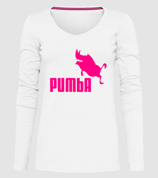 Pumba model alb pe tricou