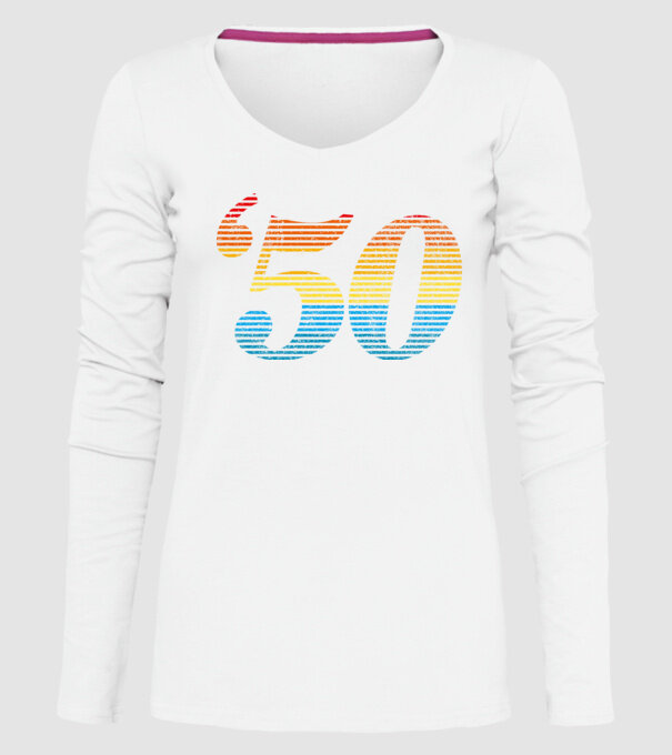 Retro Birthday 1950 model alb pe tricou