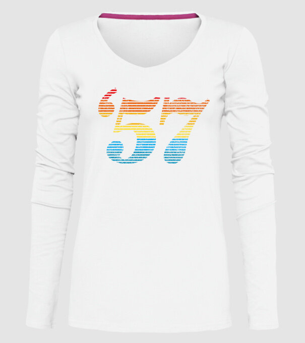 Retro Birthday 1957 model alb pe tricou