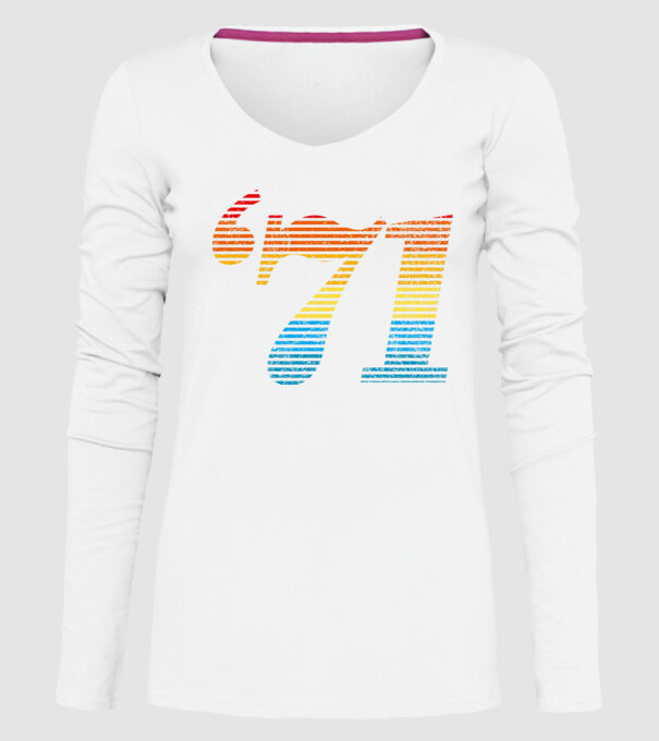 Retro Birthday 1971 model alb pe tricou
