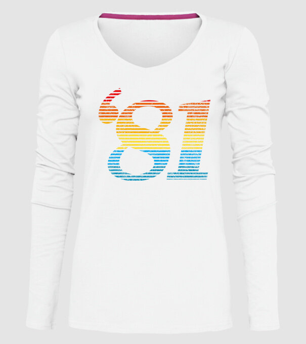 Retro Birthday 1981 model alb pe tricou