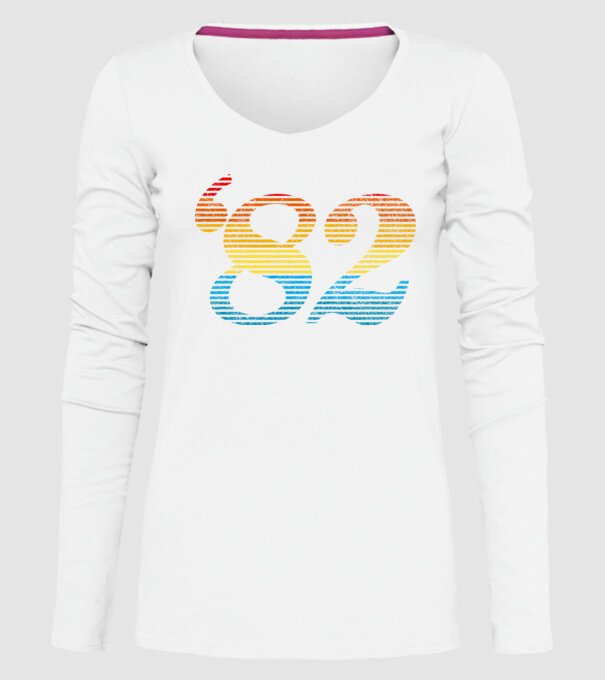 Retro Birthday 1982 model alb pe tricou