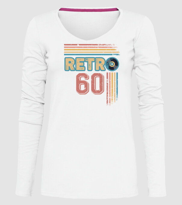 Retro 60 Birthday model alb pe tricou
