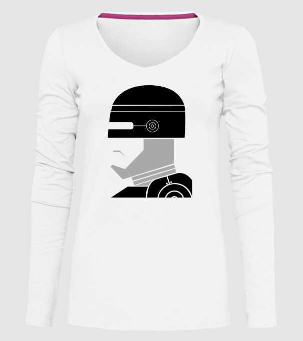 Robocop model alb pe tricou