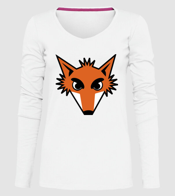 Vulpe model alb pe tricou