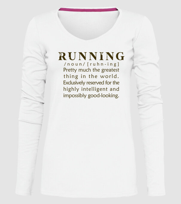 Running definition model alb pe tricou