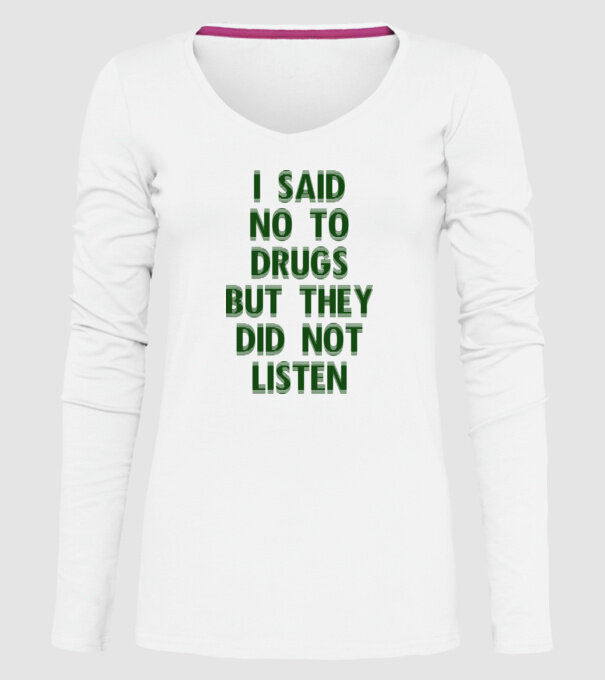 Say no... model alb pe tricou
