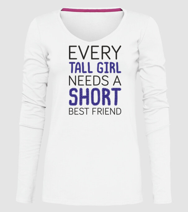 Short Freind model alb pe tricou