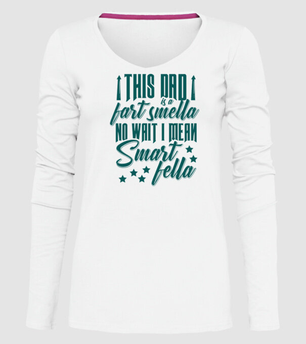 Smart fella dad model alb pe tricou
