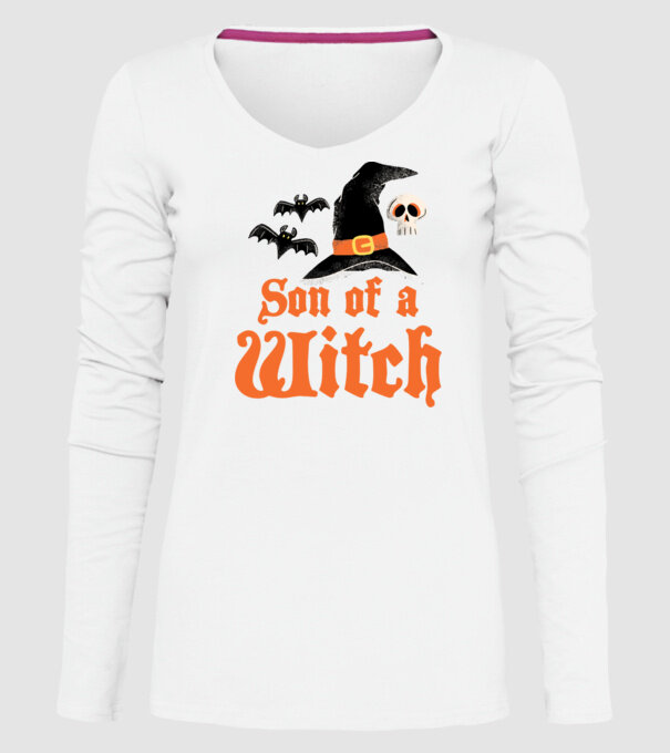 Son of a witch model alb pe tricou