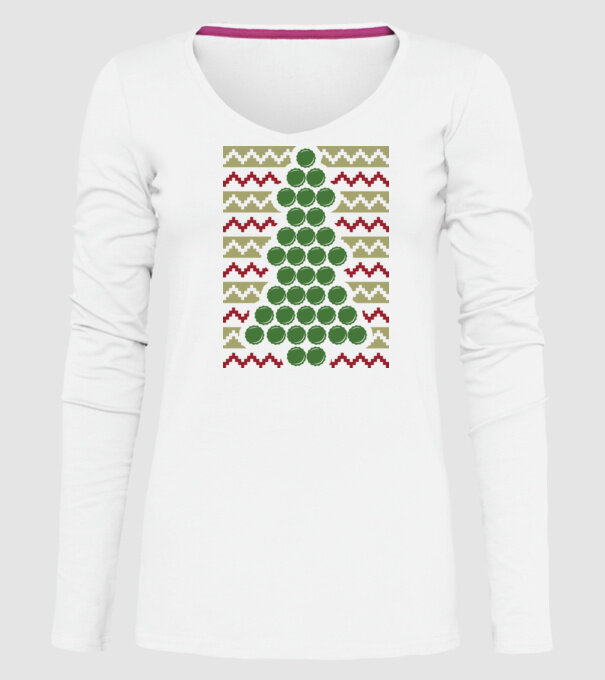 Pulover urât de Crăciun Capac bere model alb pe tricou